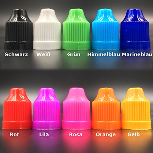 20 Pack x 20ml LDPE Plastikware Leere Squeezable Dropper Flaschen mit Spitzen Abdeckung Bottles ( Flaschen + Mischfarbe Abdeckung + Spitzen ) - 5