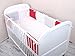 Produktbild Amilian® Bettumrandung Nest Kopfschutz Nestchen 420x30cm, 360x30cm, 180x30 cm Bettnestchen Baby Kantenschutz Bettausstattung MIX A4 (360x30cm)