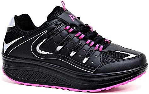 Womens Ladies Fitness Trainers Active FIT Shape Step UP Roller Toning Gym Walking Shoes Size 3-8