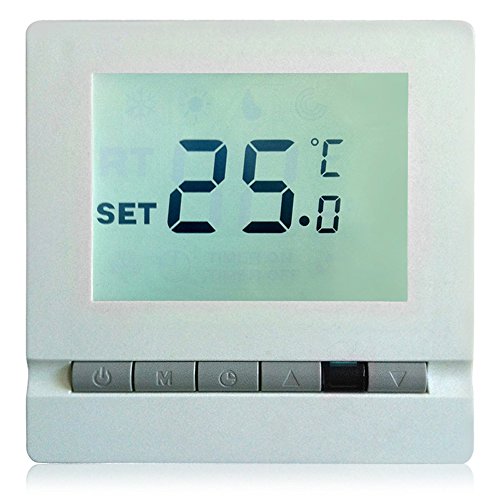 Preisvergleich Produktbild MagiDeal Elektronischer Thermostat Digital Raumtemperaturregler Mit Weißen hinterleuchtet