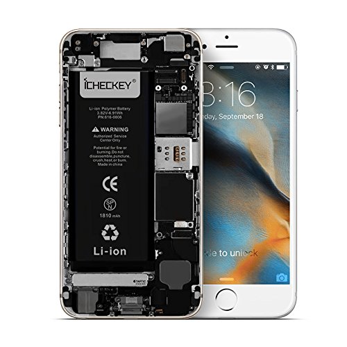 ICHECKEY batterie pour iphone 6 de lithium-ion en set batterie rechargeable haut capacit   Kit d outils compatible avez iPhone 6 outils  manuel du produit  carte de garantie inclus