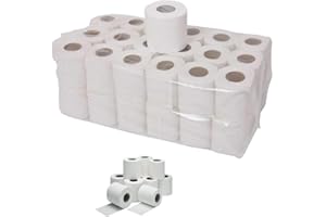 PPC 144 Rolls x Toilet Tissue Bulk Large Pack Quality White 2 ply Embossed Economical Tissue