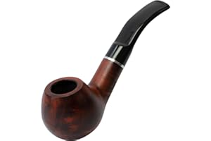 LIFESTYLE-AMBIENTE Pfeife JEAN CLAUDE gebogen rot-schwarz Chromring