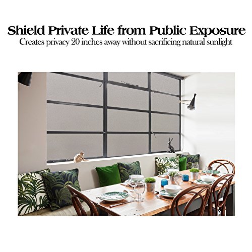 Rabbitgoo Fensterfolie Sichtschutzfolie Fensterschutzfolie Blickdicht, Statisch Haftend, Anti-UV, Upgrade Version 90*200cm - 4