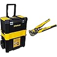 STANLEY Essential Rolling Workshop Toolbox, 3 Tier Stackable Units, STST1-80151 & FATMAX Automatic Wire Stripper, Strips 10-22 AWG wire with Spring loaded handles