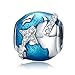 Produktbild Dxlts 925 Sterling Silber Bead Charm *Um die Welt Reisen* Element Kugel für European Beads Anhänger,für europäische Armbänder Halskette