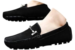 ticticlily Mocassini Uomo Pelle Scamosciata Penny Mocassini Slip On Loafers Morbidi Comfort Scarpe da Guida Pantofole