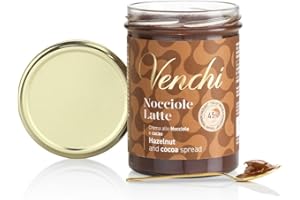 Venchi - Crema para Untar de Chocolate con Leche y Avellanas del Piamonte IGP (45%), 450 g - Sin Gluten