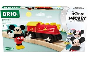 BRIO 32265 Musse Pigg batteridrivet tåg | Mickey Mouse Battery Train. Leksakståg med tillbehör. Mickey & Friends. 3 delar. För barn från 3 år.