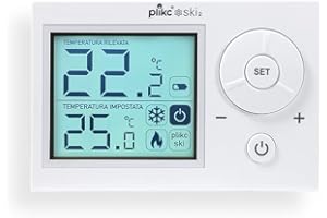 Plikc Ski 2 - Termostato ambiente digitale (Bianco)