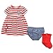 Disney Kids Three Piece Dress Set Baby Girls Top Bottoms And Socks Minnie 2 3-6 Mnth
