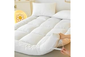 NIGHTNEST 10cm Extra Thick Firm Single Mattress Topper - Box Stitched, Hotel Quality Quilted Toppers - Comfy Cloud Heavy Fill Back Support Pain Relief Fitted Bed Cover Strong Elastic Straps