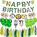 Produktbild Ohighing Kindergeburtstag Deko Set Happy Birthday Girlande Urwald Party Jungen Kinder Geburtstag Kinderzimmer Kindergarten Dekoration