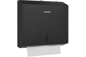 AIKE In Acciaio Inox Dispenser Carta Asciugamani 250 Fogli Montato A Parete,per H2 & Z-Fold Carta Piegata di Dimensioni 27 X 10 cm o Inferiori