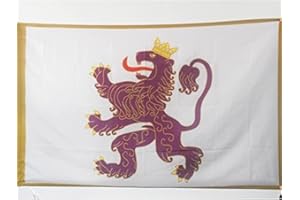 AZ FLAG Bandera del Reino DE LEÓN 910-1230 90x60cm para Palo - Bandera DE Leon 60 x 90 cm
