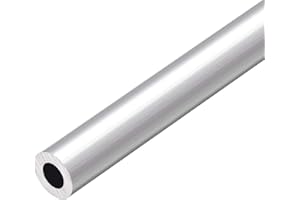 TOP-VIGOR 1 Tubos Redondos de Aluminio 6063-10mm Diámetro Externo - 5mm Diámetro Interno - 250mm Longitud - Tubos Rectos Sin Costura para Proyectos Industriales y Bricolaje