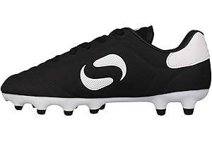 Sondico Kids Strike SG Junior Football Boots Soft Ground Lace Up Studs Black/White UK