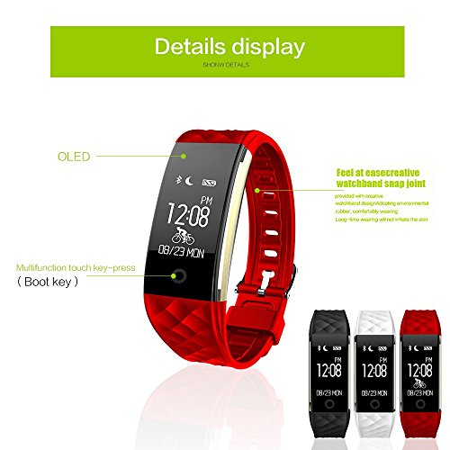 EooCoo Smart Armband, Herzfrequenz und Fitness WristBand, Fitness Fitness Tracker / Pedometer / Kalorienzähler / Watch für IOS und Android (EC02) - 7