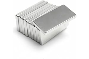 HOTMNTY Magnétiques Rectangulaires, Aimants Puissants, Forte Barre Aimants, Aimant Frigo 20 x 10 x 2 mm Tableau Magnétique et Bricolage Aimant Neodyme pour Réfrigérateur Tableau Blanc DIY Bureau, 10 Pièces