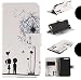 Produktbild WEIFA Huawei P Smart Very Light Slim Print Painting Flip Card Slots Stand Wallet PU Leather Style, 2018 Newest Super Cool Thin CellPhone Cover Case for Huawei P9 Lite Mini Dandelion Lovers