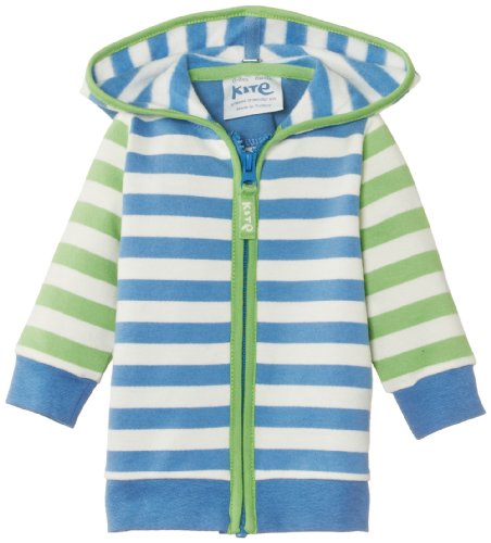 Kite Kids Baby Boys Bb624 Striped Long Sleeve Hoodie, Blue (Blue/Ecru/Green), 6-12 Months