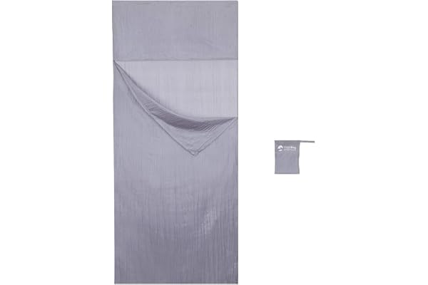 Drap de Sac de Couchage en Soie Naturelle, Sac à Viande rectangulaire, Drap de Voyage 85x220 cm à Utiliser Seul ou dans Votre Sac de Couchage