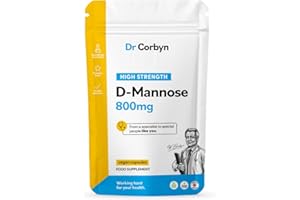 Dr Corbyn Vegan D-Mannose 800mg - 60 Capsules | High-Strength D-Mannose Supplement | Urinary Tract & Bladder Health Support | Vegan Capsules & UK Made