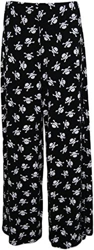 Funky Fashion Shop Ladies Printed Wide Leg Flared PlazzoTrousers Full Length Pants Plus Size