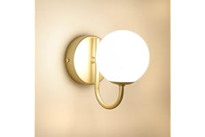 HARPER LIVING Indoor Wall Light, 1xG9 Up and Down Modern Wall Lamp, Gold Finish Elegant Wall Lighting, Globe Shaped Wall Sconce for Bedroom, Living Room, Hallway, Hotel
