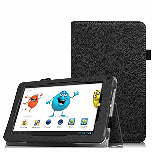 Fintie Odys Pedi Plus 7 Hülle Case - Slim Fit Folio Kunstleder Schutzhülle Cover Tasche mit Ständerfunktion für Odys Pedi Plus 17,8 cm (7 Zoll) Tablet-PC, Schwarz