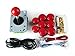 Produktbild Venel Red Color Zero Delay Arcade Game Machine DIY Kit. USB Pc Interface,High Quality Arcade Push Buttons with Build-in Microswitch.Professional 8 Way Arcade Joystick with 30MM Ball Top Handle.