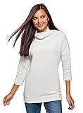 jersey blanco mujer corte ingles Tipo de escote: Cuello Mao oodji Collection Mujer Jersey de Tejido Texturizado con Cuello Amplio, Blanco, ES 44 / XL