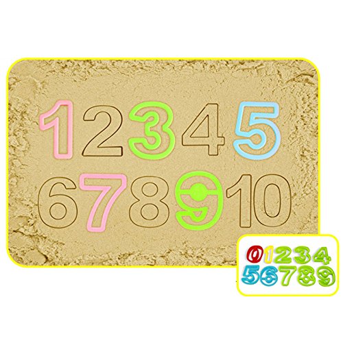 Zhuhaitf set of 15/26 Beach Sand Number Letters Mould Summer Outdoor Playing Toys Summer Beach Fun Activity