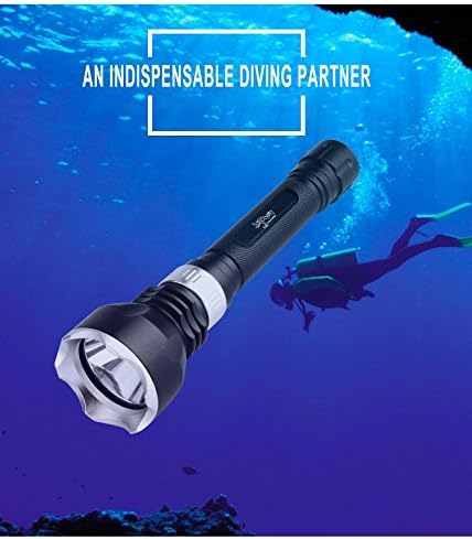 Grandorient 1000LM CREE XM-L2 Waterproof UnderWater 100M LED Scuba Diving Flashlight Torch With Gift Box Package-Rechargeable Battery and Charger Included