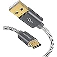 CableCreation USB Type C 3A Fast Charging Cable 4ft, Braided USB C to A Cable 480Mbps Data, Compatible with New MacBook(Pro), Google Pixel 3XL 2XL, Galaxy S10 S9, 1.2M Gray [56K Ohm Resistor]