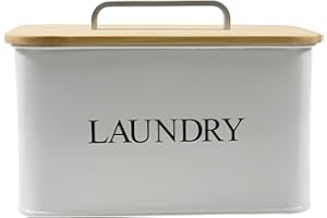 Xbopetda Laundry Pods Container, Laundry Powder Detergent Storage with Scoop, Airtight Lid & Handles - Laundry Room Decor, Perfect for Holding Pods Tablets Capsules Powder Detergent - Cream White