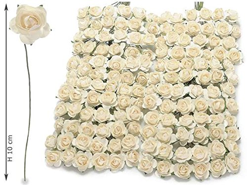 Ideapiu 144 Rosellina Artificiale in Carta Ecru per bomboniera