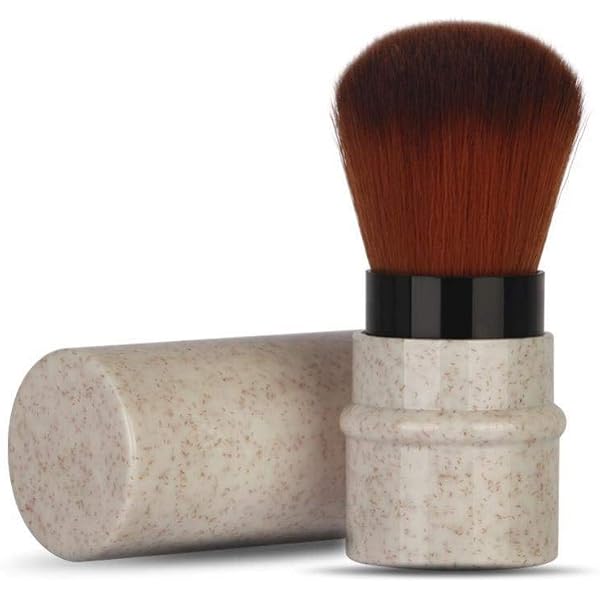 APOMOONS 2 Blush-Pinsel + 1 Silikon-Lippenpinsel – Kompaktes Reise-Make-up-Set, Grün & Lila