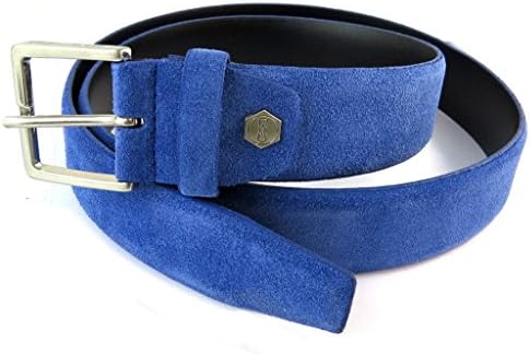 Leather belt 'Eden Park'blue - 35 mm (1.38'').