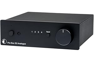 Pro-Ject Pre Box S2 Analogue, Audiophiler Stereo Vorverstärker (Schwarz)
