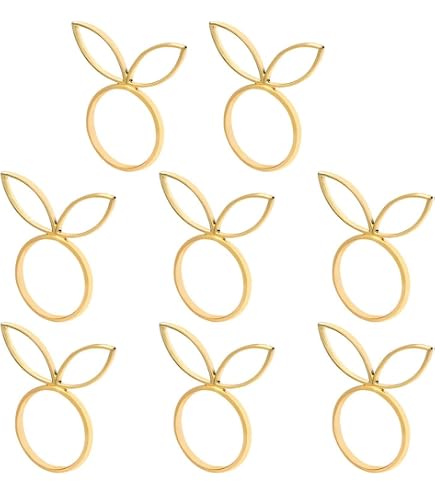 Set Di 8 Portatovaglioli Oro Con Uccellino Gazza E Strass - Eleganza Per Matrimonio E Pasqua