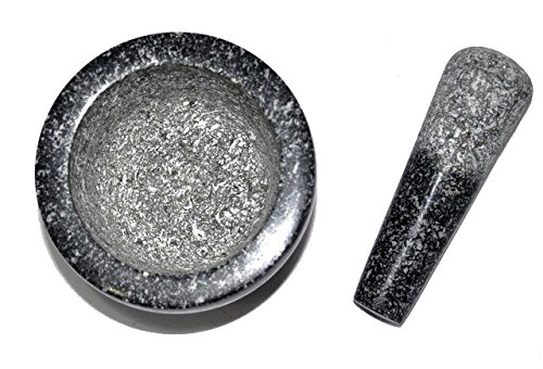 Mörser Mit Stößel aus massiver Granit Stein Gewürzmörser 9,5cm - 2