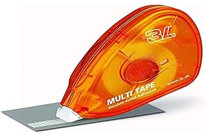 Djois 3L Es 70772 - Roller Cinta Adhesiva 3L Doble Cara para Oficina, Escuela, scrapboking y Manualidades - Adhesivo Permanente - 9mm x 10m