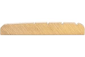 Musiclily Basic 42mm Guitarra Cejuela de Latón Ranurada Nut para Guitarra Eléctrica Strat Tele 42x3,5x6mm