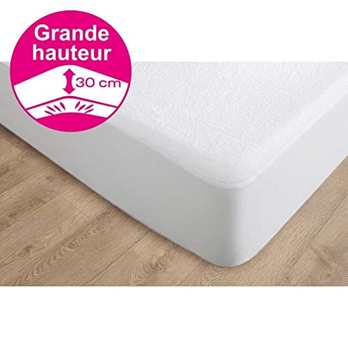 CANDIDO PENALBA Protege matelas Alcomeria Pur Essential 140x190 cm blanc