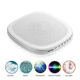 White Noise Machine for Sleeping - Sleep Sound Machines for Baby Kids Adults Office Privacy, Rechargeable Sound Therapy Machines with Natural Wind, Ocean Sound Effects