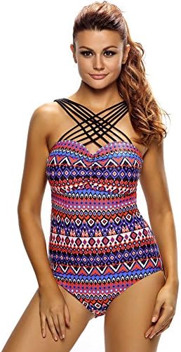 WYMNAME Swimsuits for Women one Piece,The Printed Slim Swimsuits high Waisted Swimwear for Women one Piece Sexy Bathing Suit Cover ups Bikini-A XL