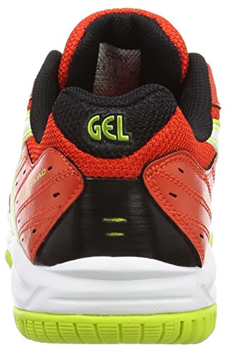 Asics Gel-squad Gs, Unisex-Erwachsene Hallenschuhe Rot (cherry Tomato/white/black 2101)