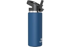 ‎SUPER SPARROW Super Sparrow Butelka Na Wodę Ze Stali Nierdzewnej - Metalowa Butelka Z Szerokim Ustnikiem - 750ml - Bez BPA, Szczelna - Izolowany Termos Do Biegania, Siłowni, Jogi, Na Zewnątrz i Podróże