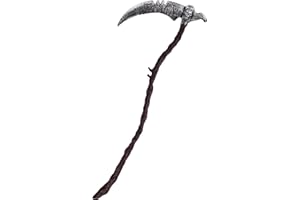 TANKERMO Sense Halloween - Gebogenen Sense Sensenmann für Erwachsene Kinder,Circa 123 cm,Gruselige Grim Reaper Skelett Sichel Halloween Accessoire Zerlegbar Waffe Zubehör für Fasching Cosplay Partys